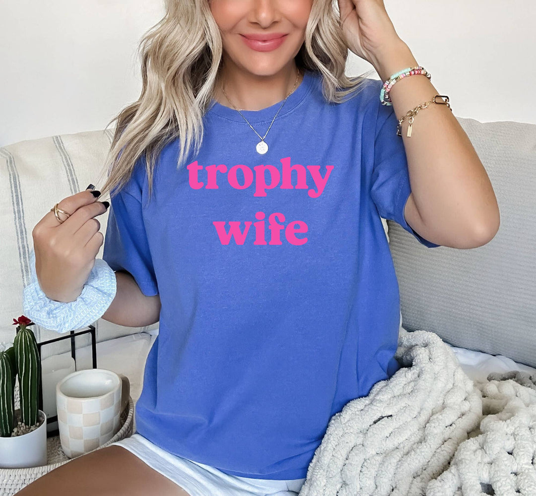 Trophy Wife Graphic Tee - Blue