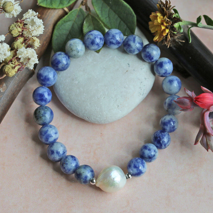 Baroque Pearl & Sodalite Bracelet