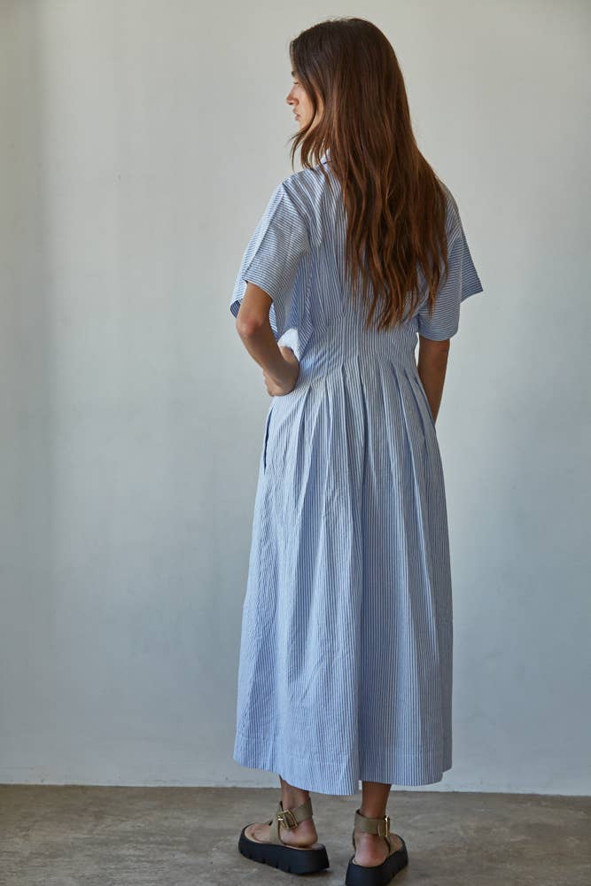 Frasier PIntuck Midi Dress S