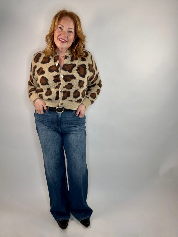 Olivia Leopard Print Cardigan