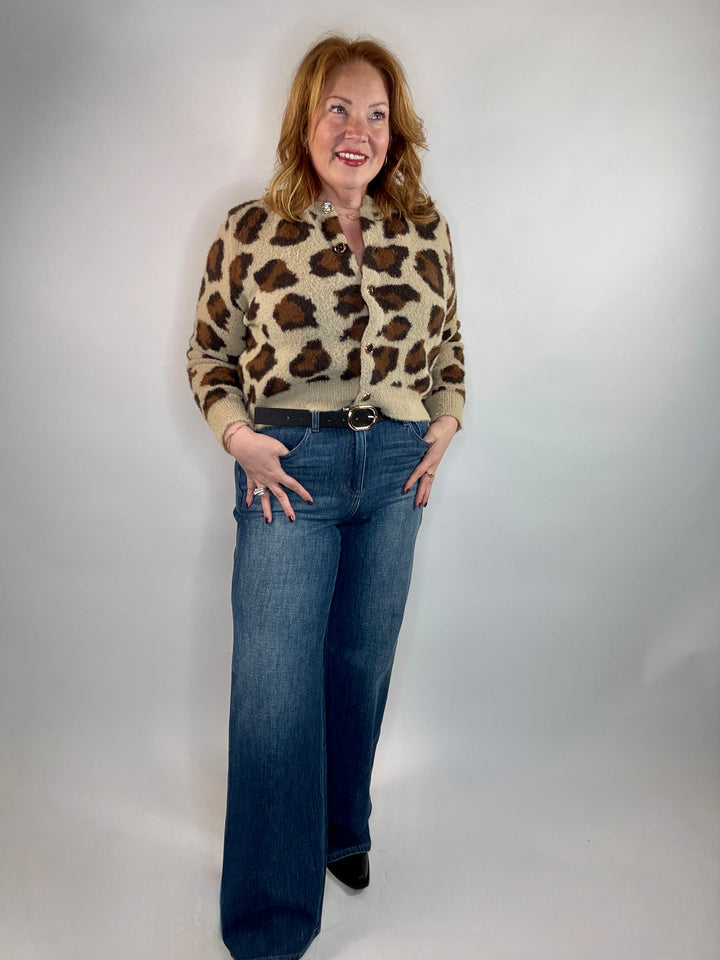 Olivia Leopard Print Cardigan
