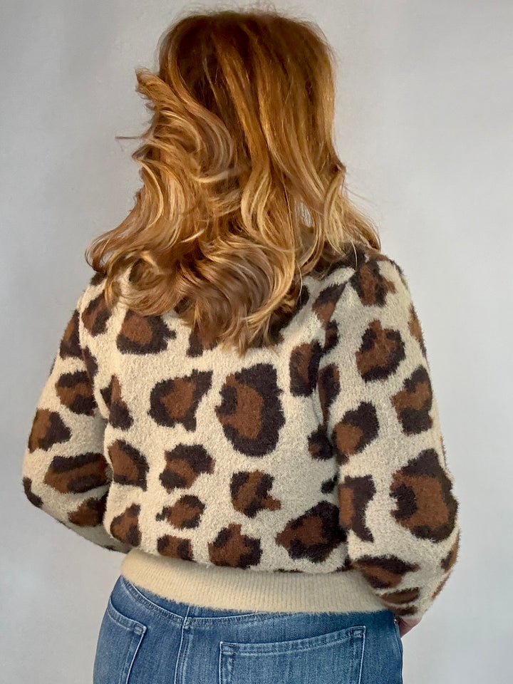 Olivia Leopard Print Cardigan