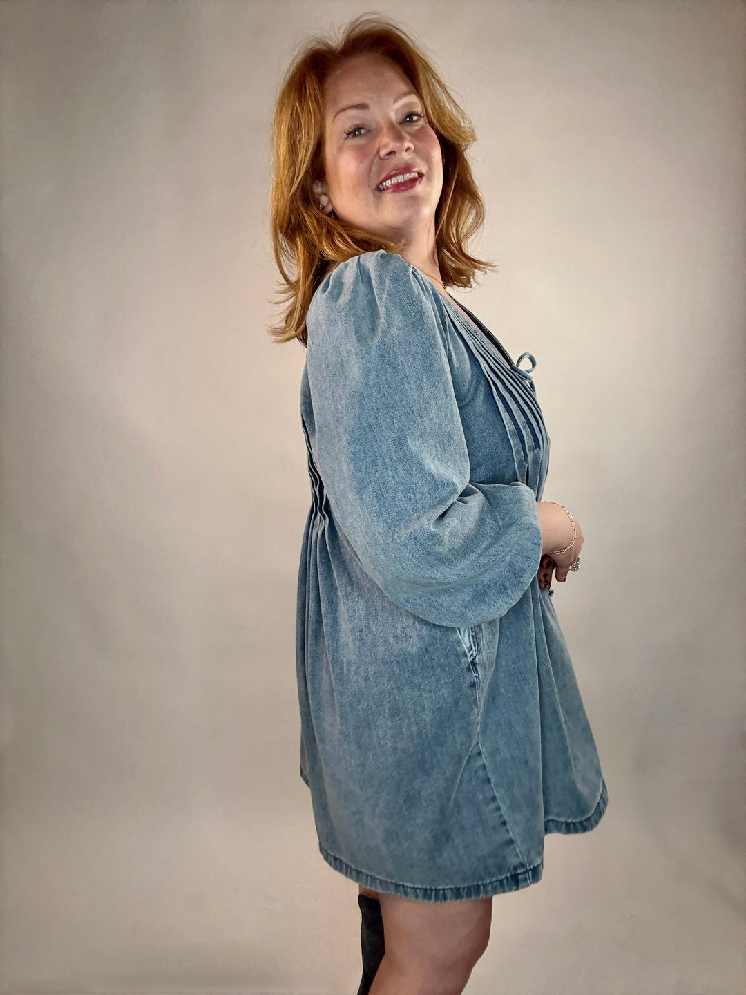 Laurel Long Sleeve Denim Dress