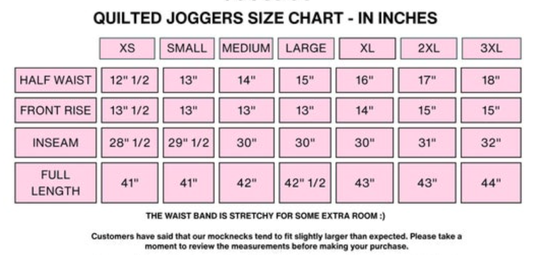 Holiday Quilted Joggers