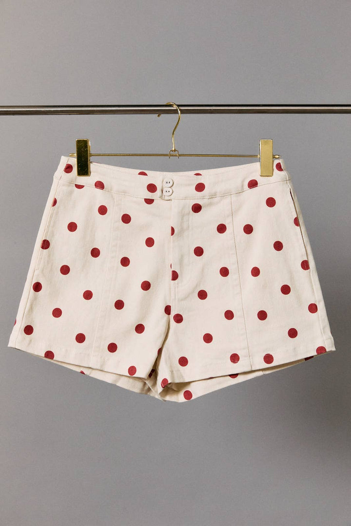Beachcomber Polka Dot Denim Shorts