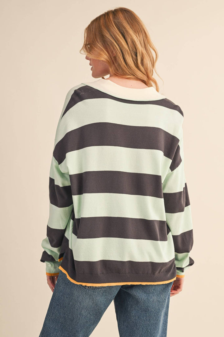Monica Striped Rugby Sweater