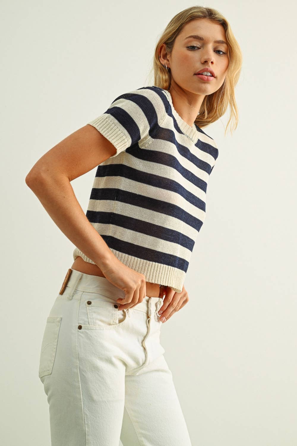 Peyton Knit Short Sleeve Sweater