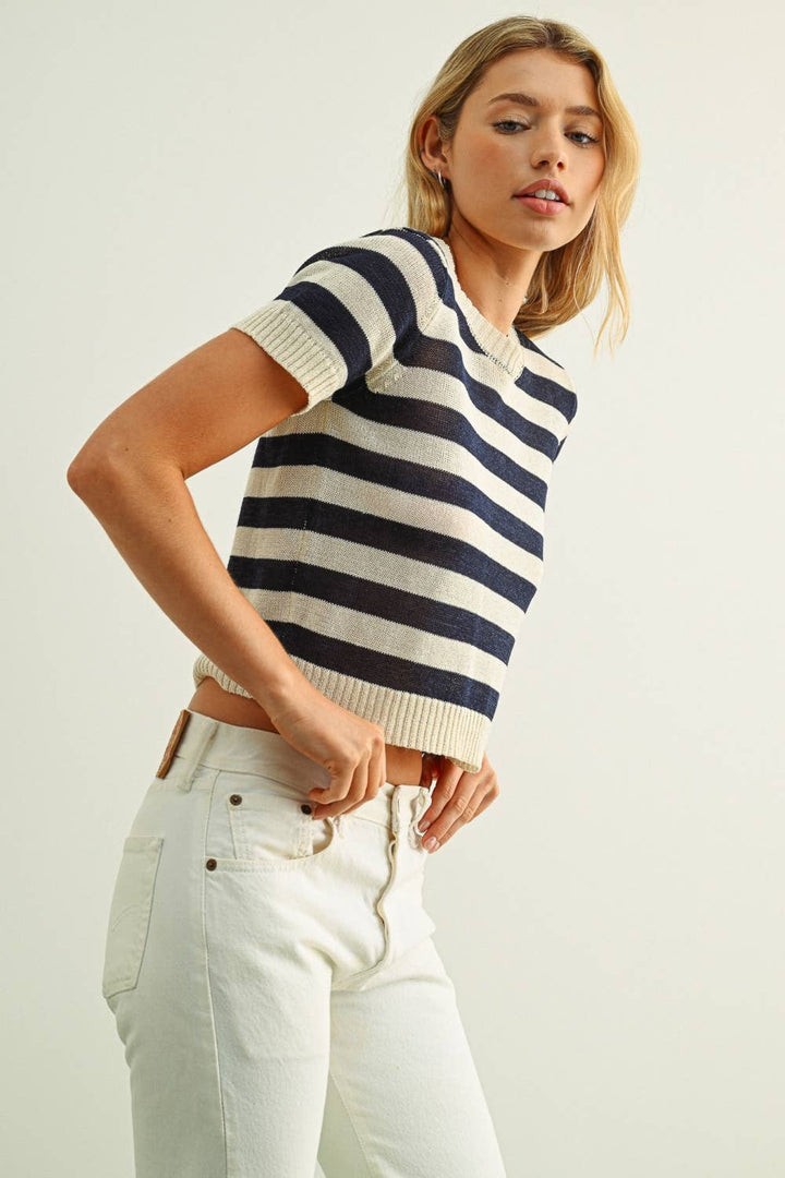 Peyton Knit Short Sleeve Sweater