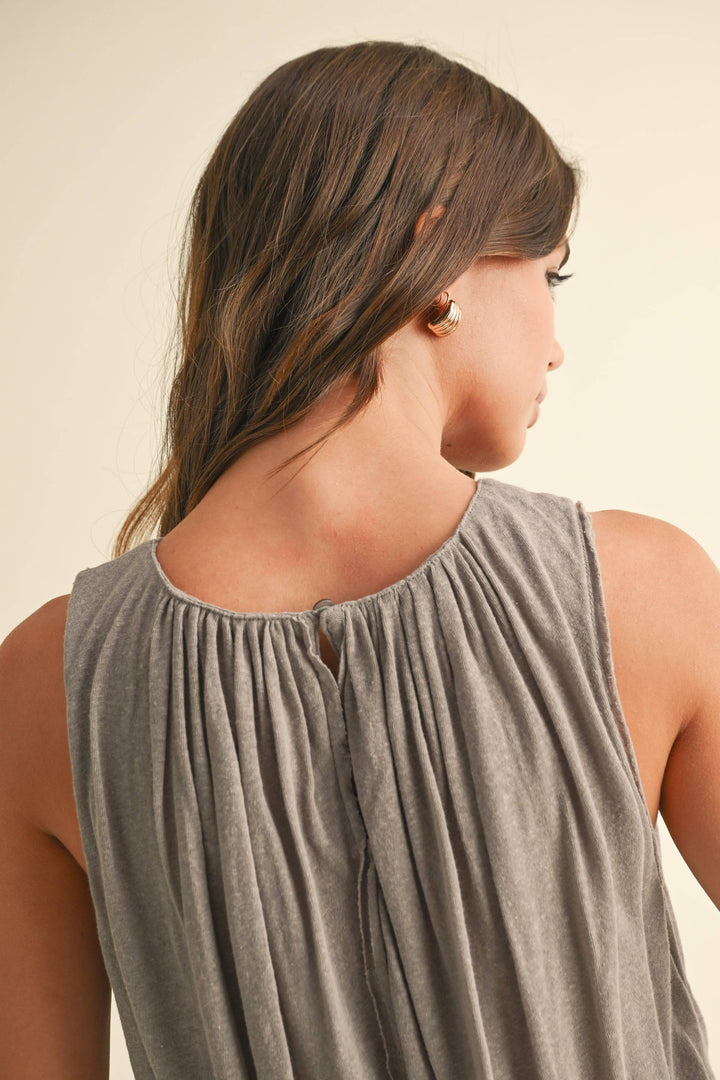 Langley Pleated Bubble Top
