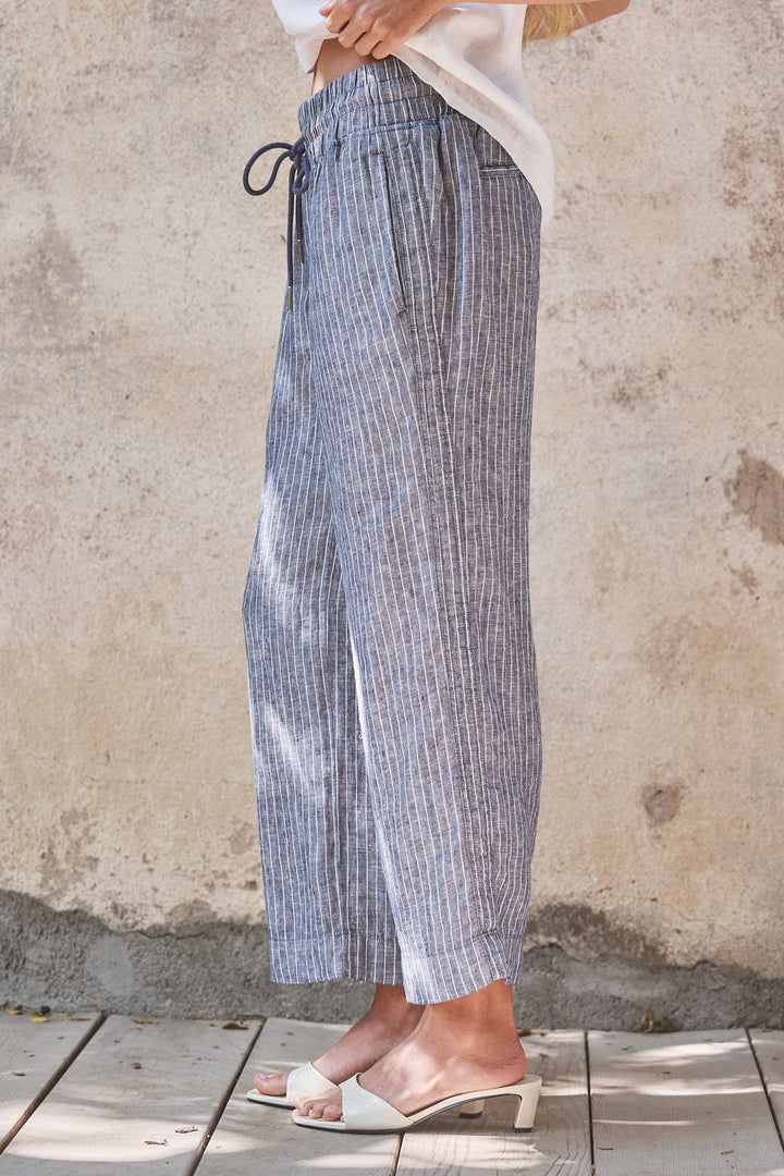 Superior Linen Wide-Leg Drawstring Pants