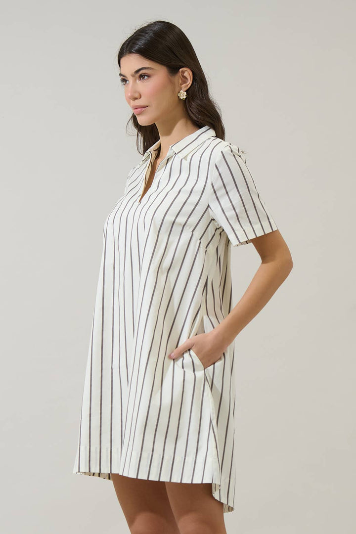 Kamara Striped Collared Dress
