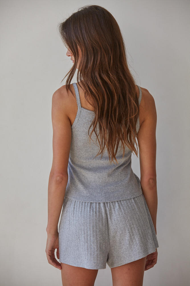 Selene Pointelle Ribbed Knit Cami