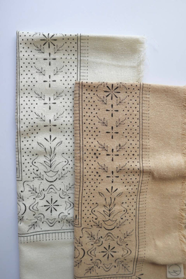 Raw Silk Bandana - Cream