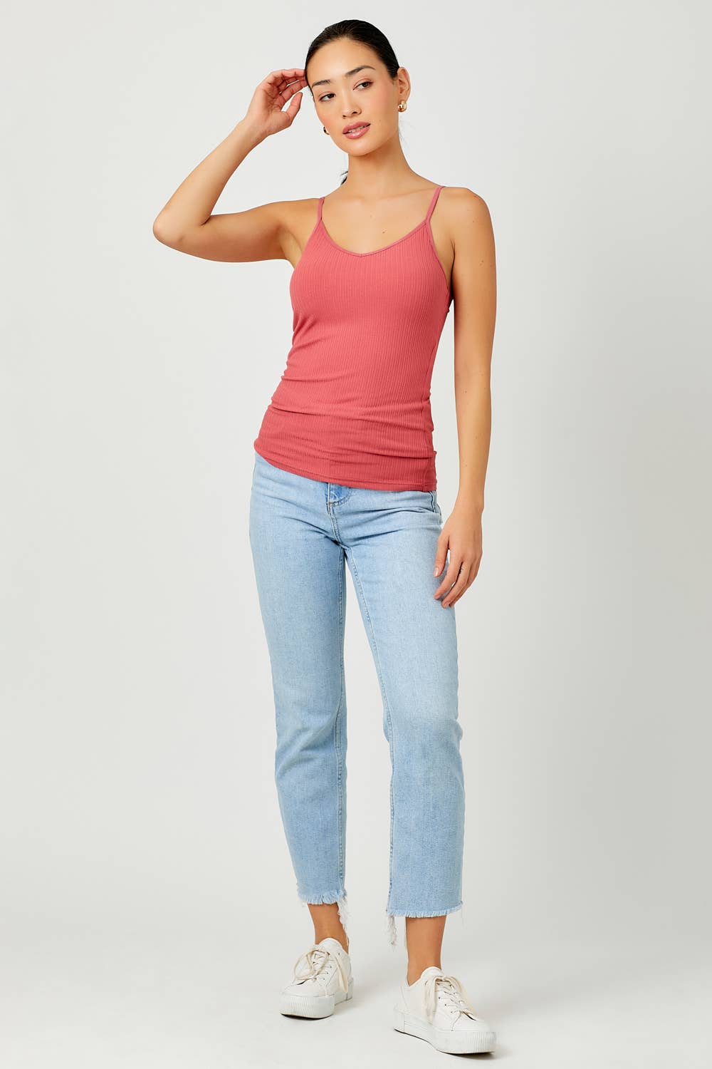 April Ribbed Tank - Berry