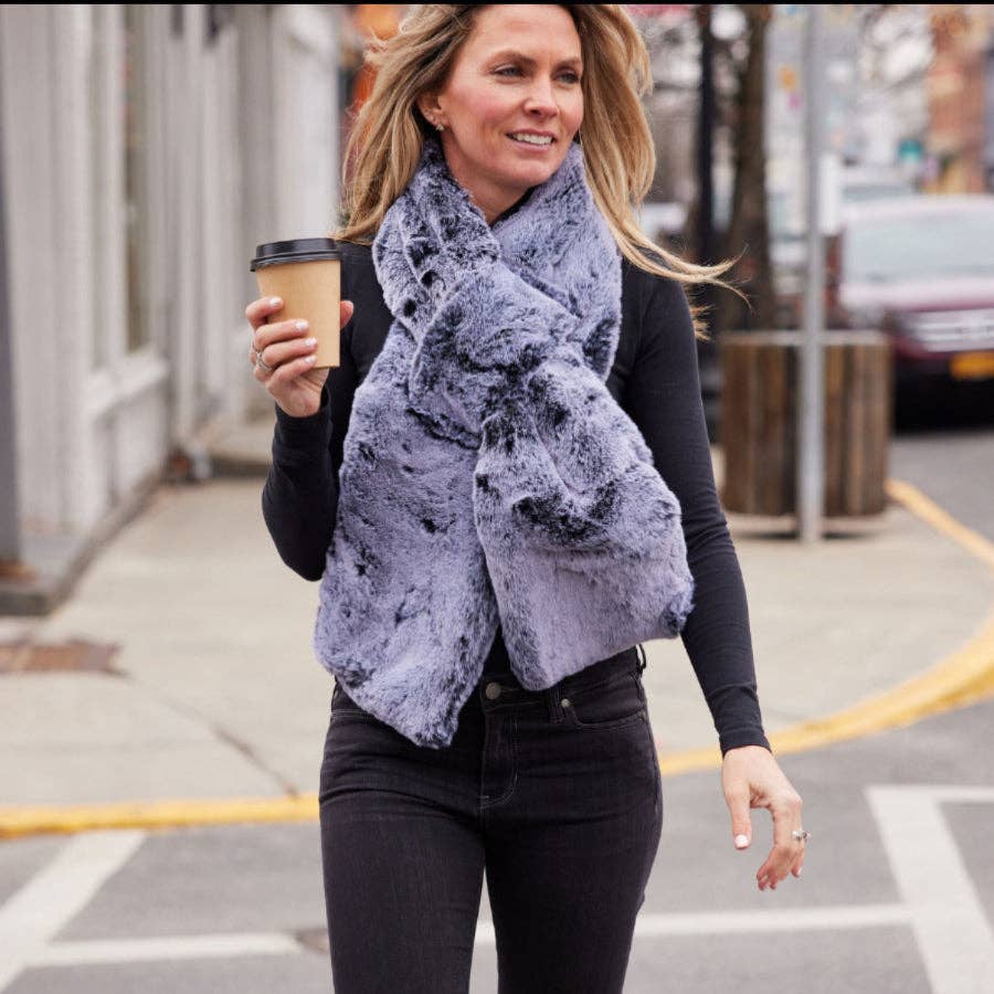 Camelia Fur Wrap Scarf