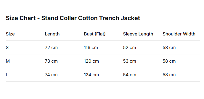 Cinch Cotton Trench Jacket