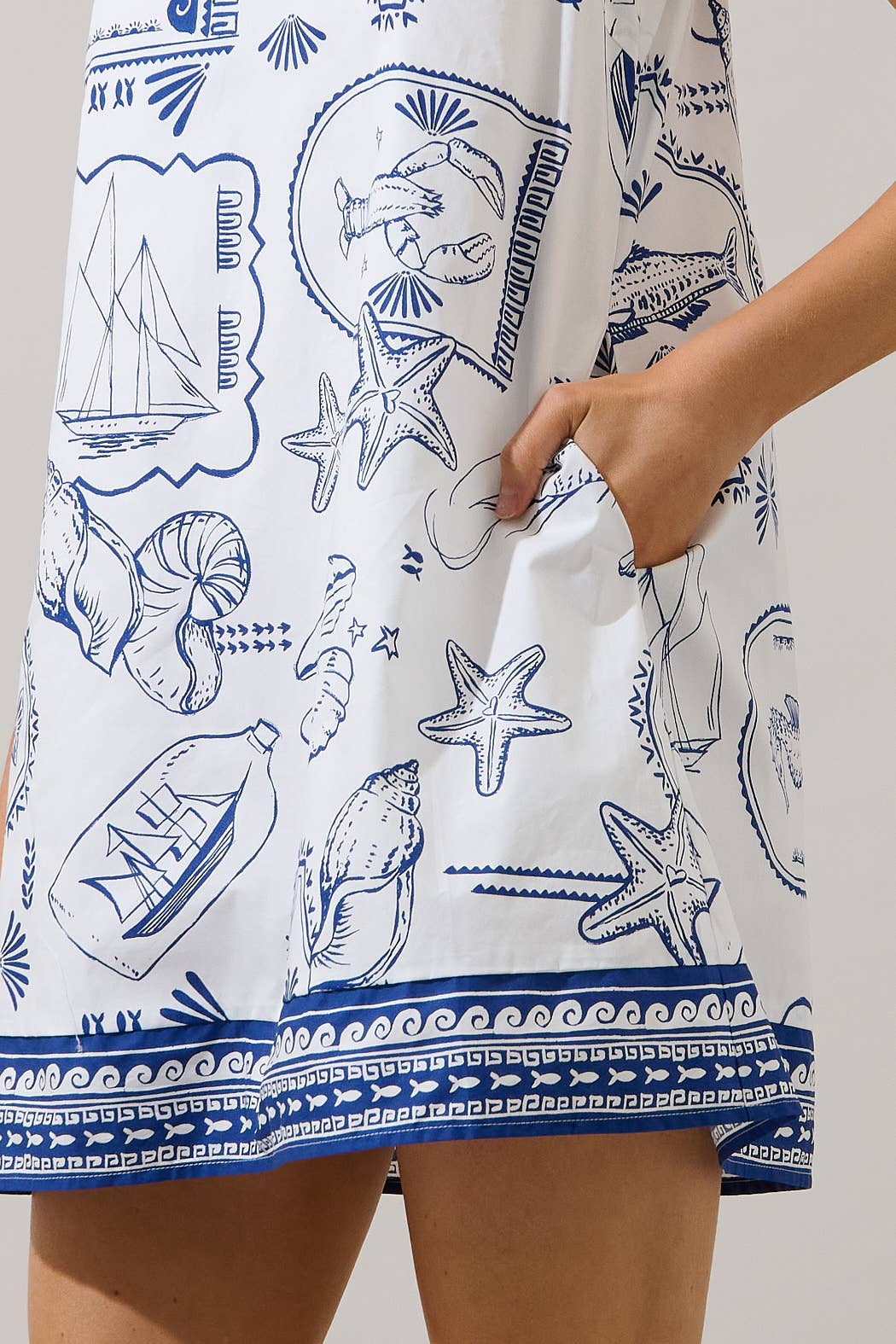Seaside Collared Shift Dress