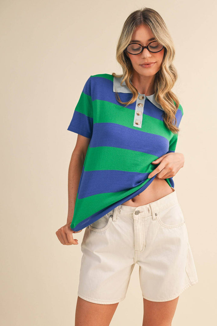 Rachel Knit Polo Short Sleeve