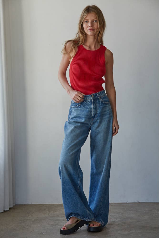 Abby Ribbed Sleeveless Top
