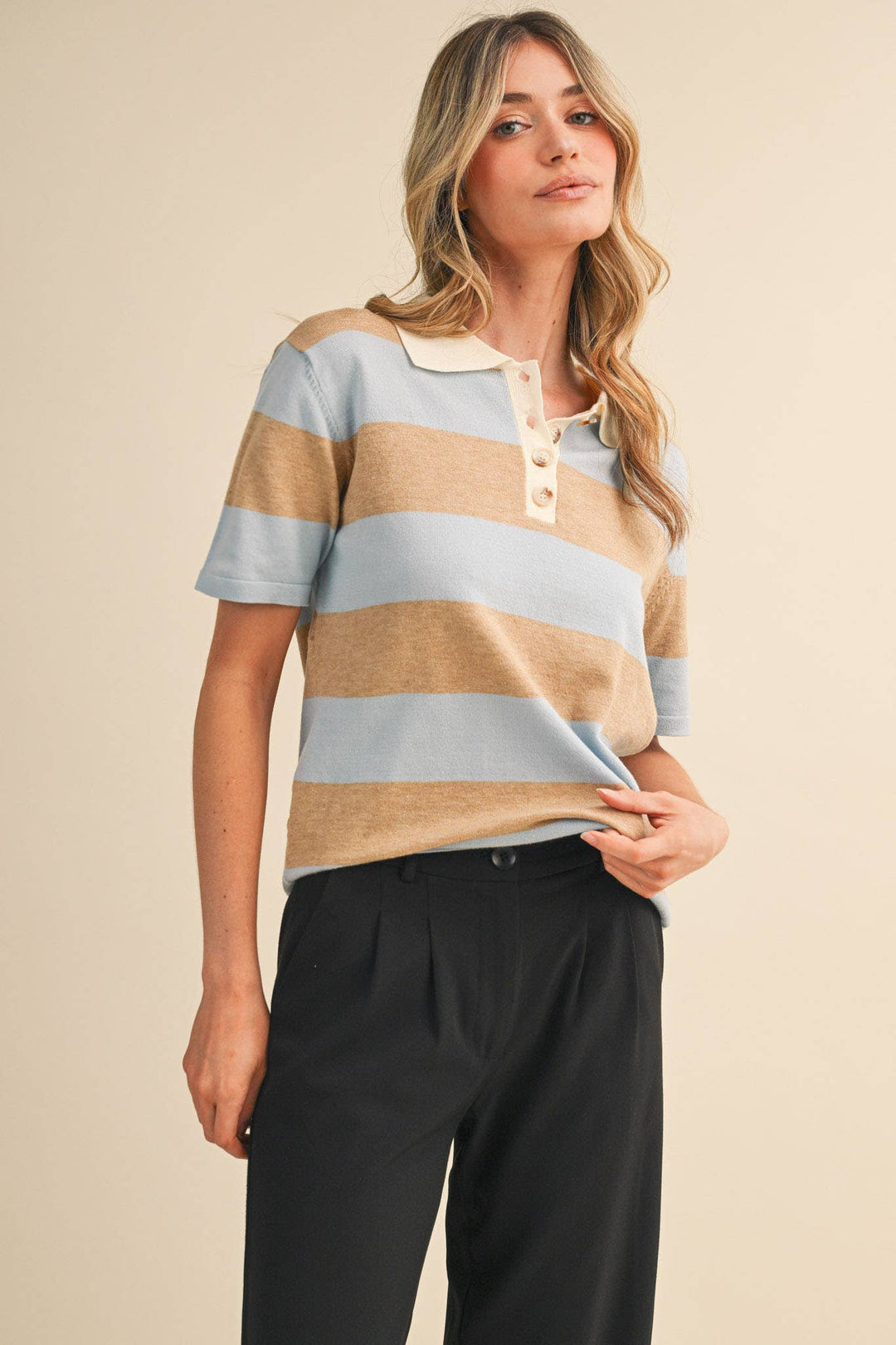 Rachel Knit Polo Short Sleeve