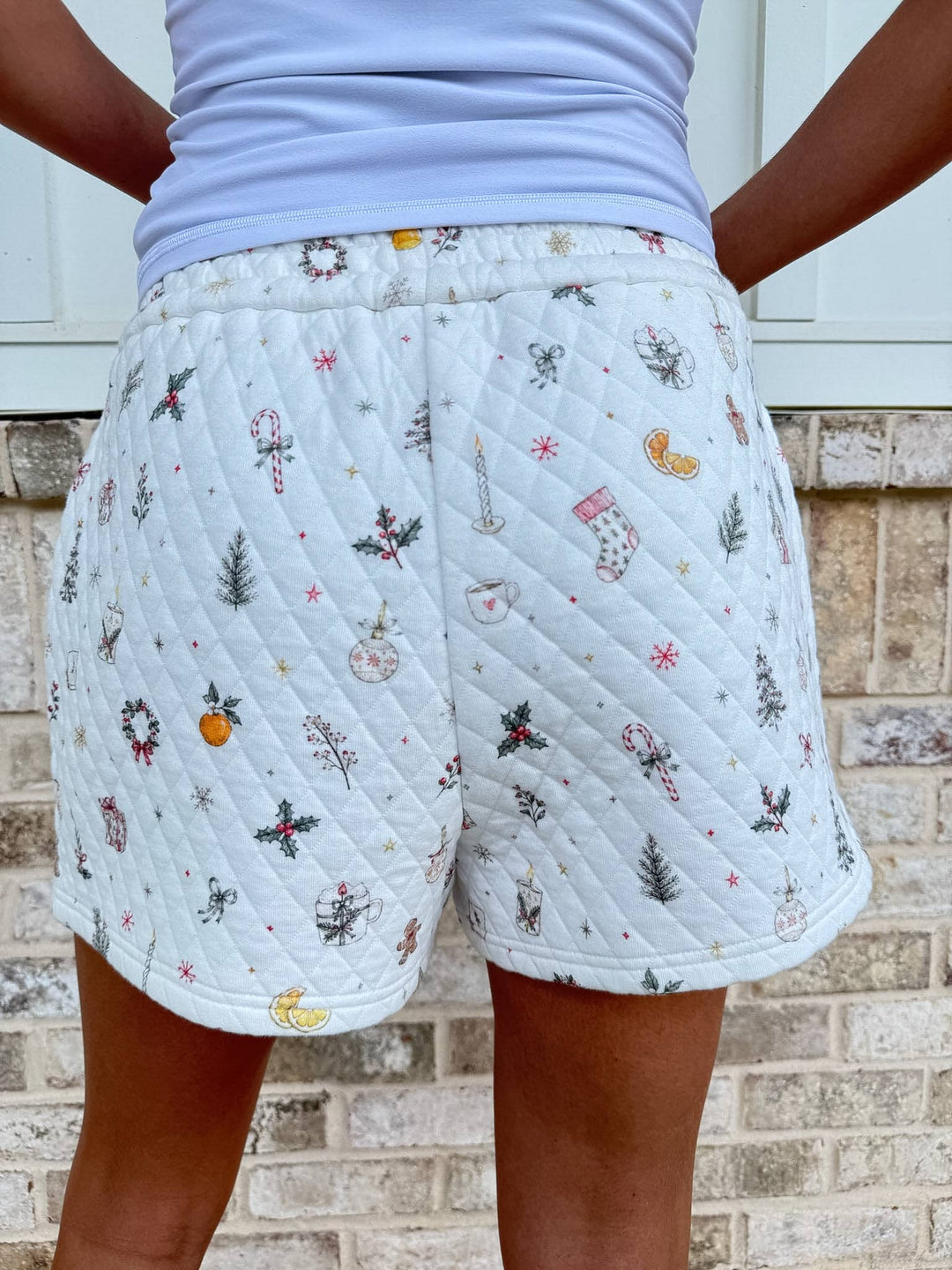 A Cottage Christmas Quilted Shorts