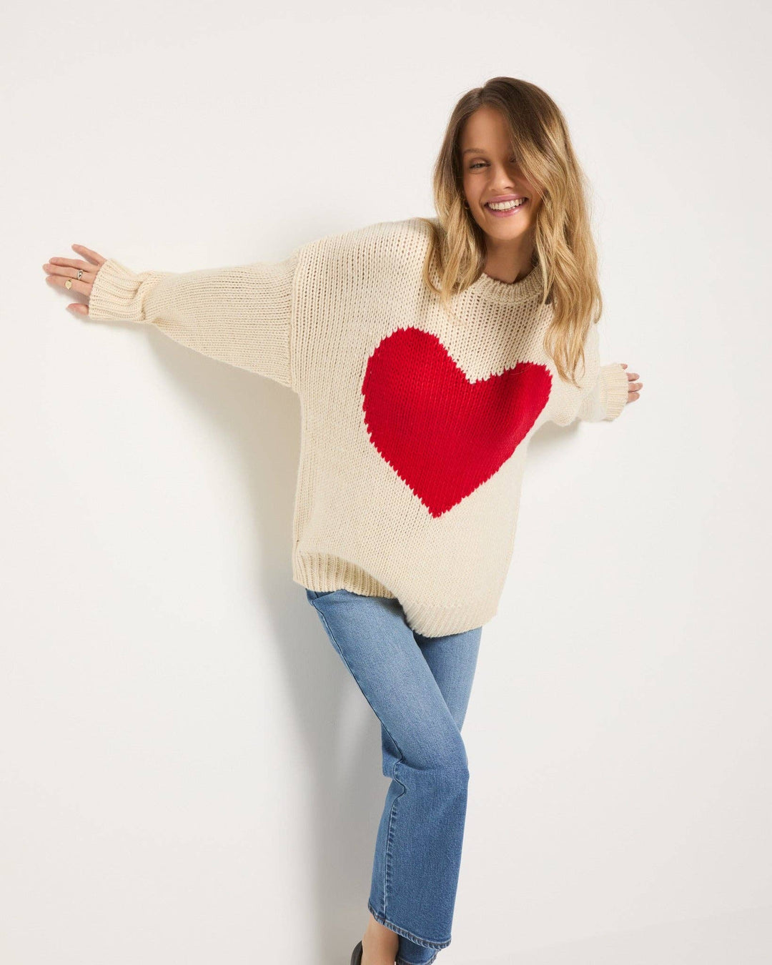 Amore Heart Crew Neck Sweater