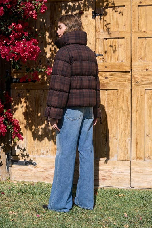 Erica Plaid Puffer Coat