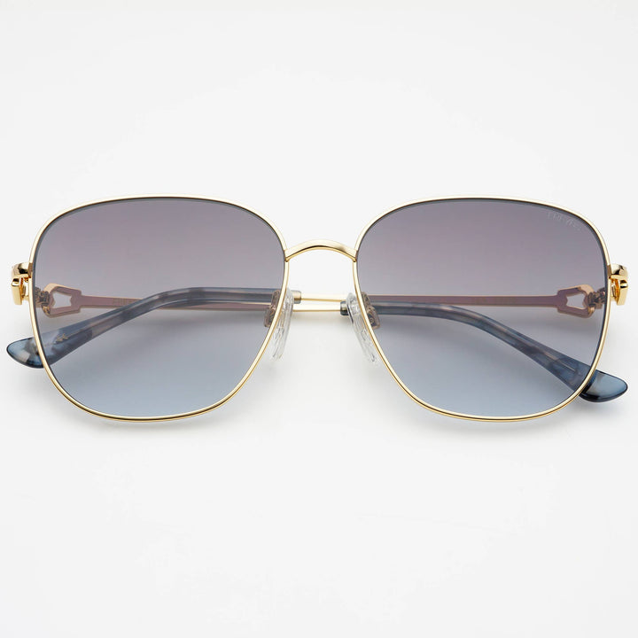 FREYRS Eyewear - Lea Womens Round Sunglasses  : Gold / Gradient Gray
