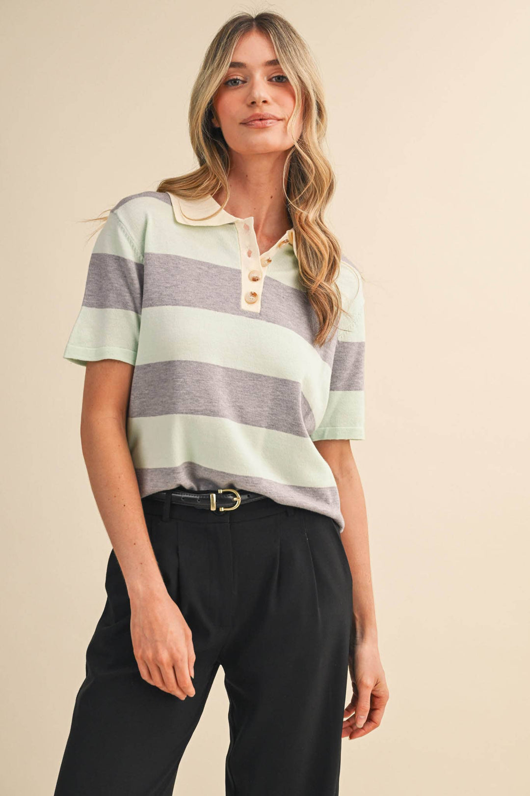 Rachel Knit Polo Short Sleeve