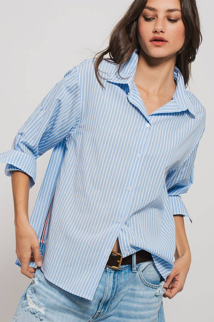 Oxford Twill Tape Detail Shirt