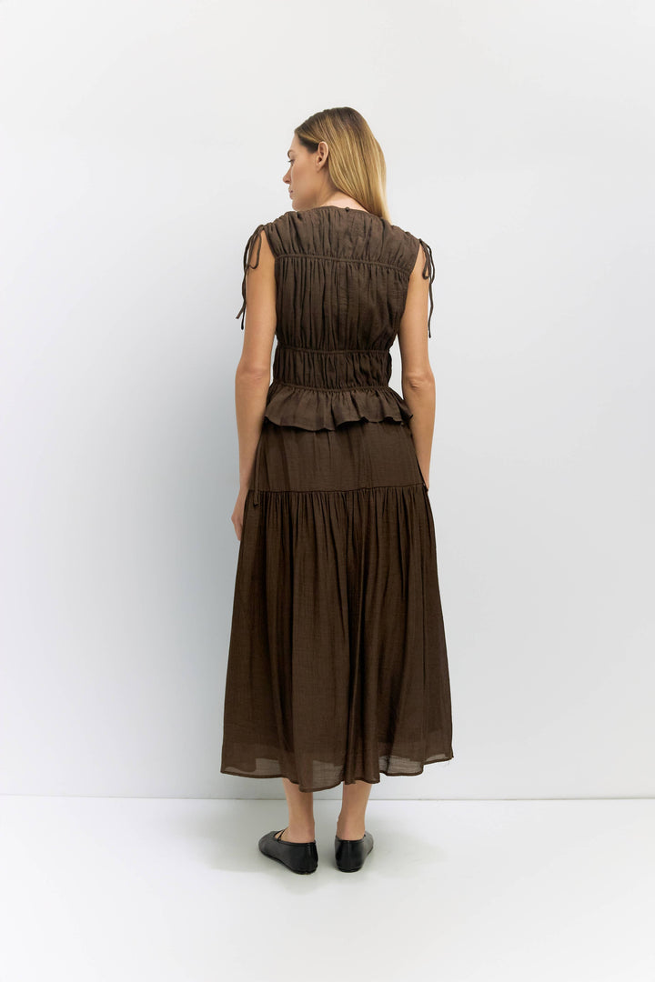 Cleo Top | Gathered Sleeveless Blouse