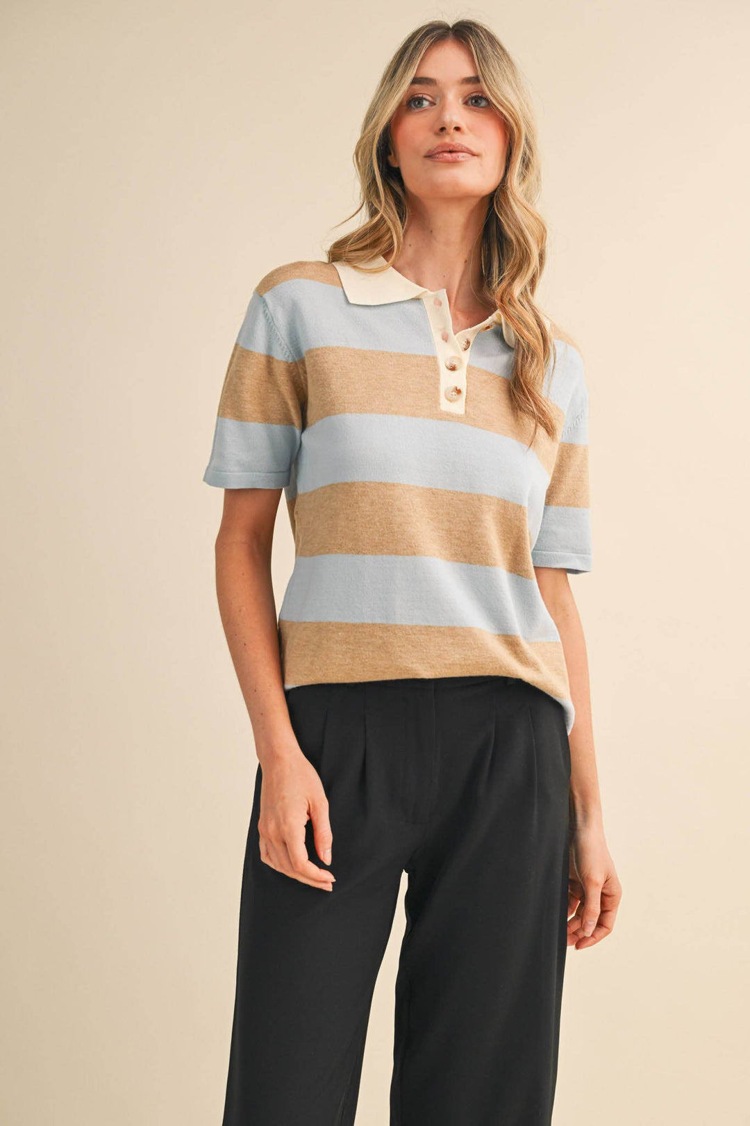 Rachel Knit Polo Short Sleeve
