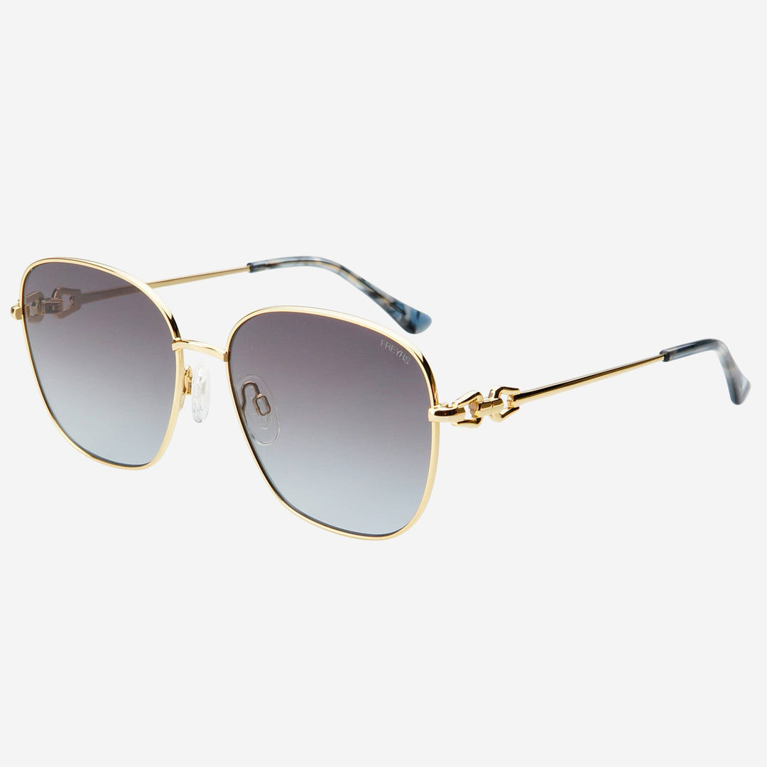 FREYRS Eyewear - Lea Womens Round Sunglasses  : Gold / Gradient Gray