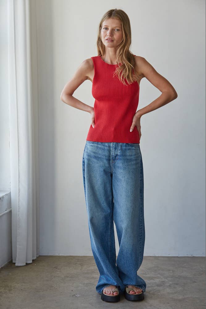 Abby Ribbed Sleeveless Top