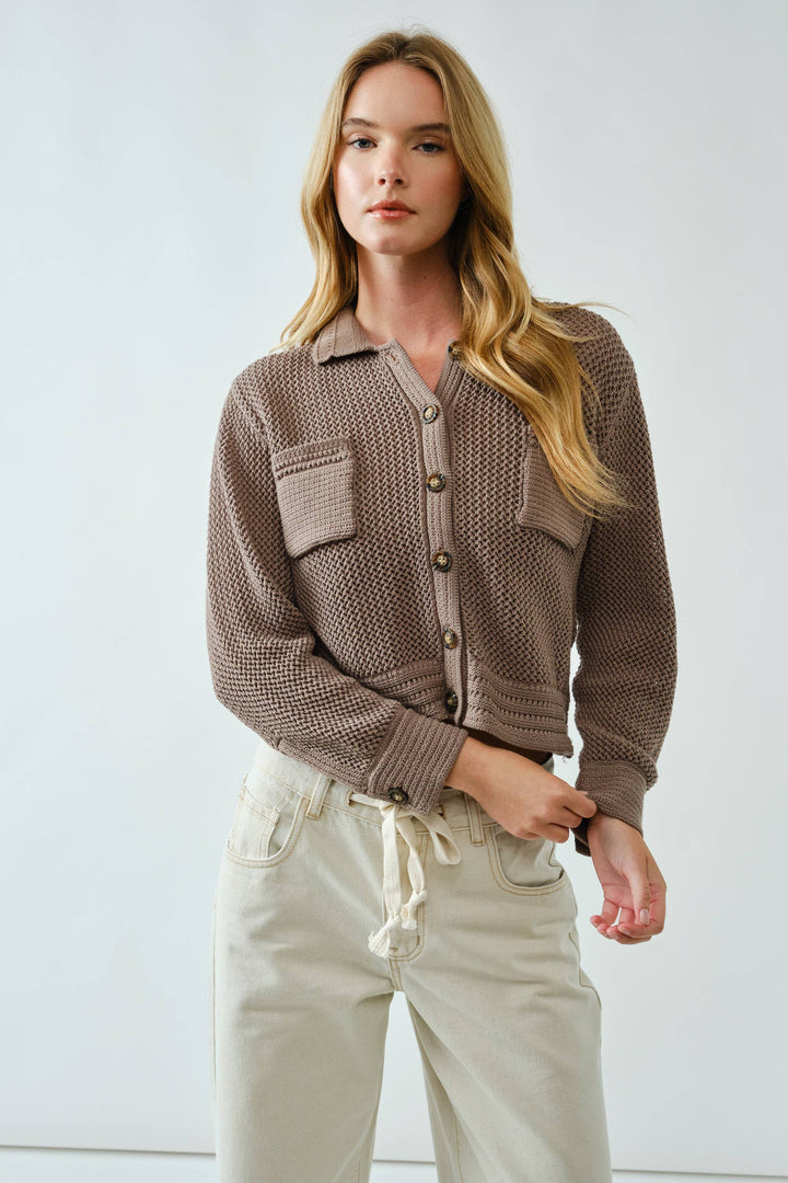 Amber Open Knit Cardigan