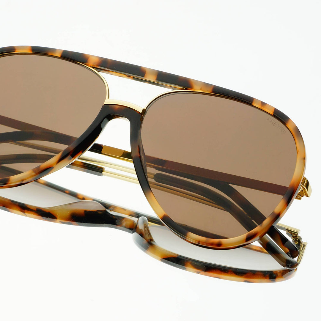 FREYRS Eyewear - Shay (NEW) Unisex Aviator Sunglasses : Milky Tortoise / Brown