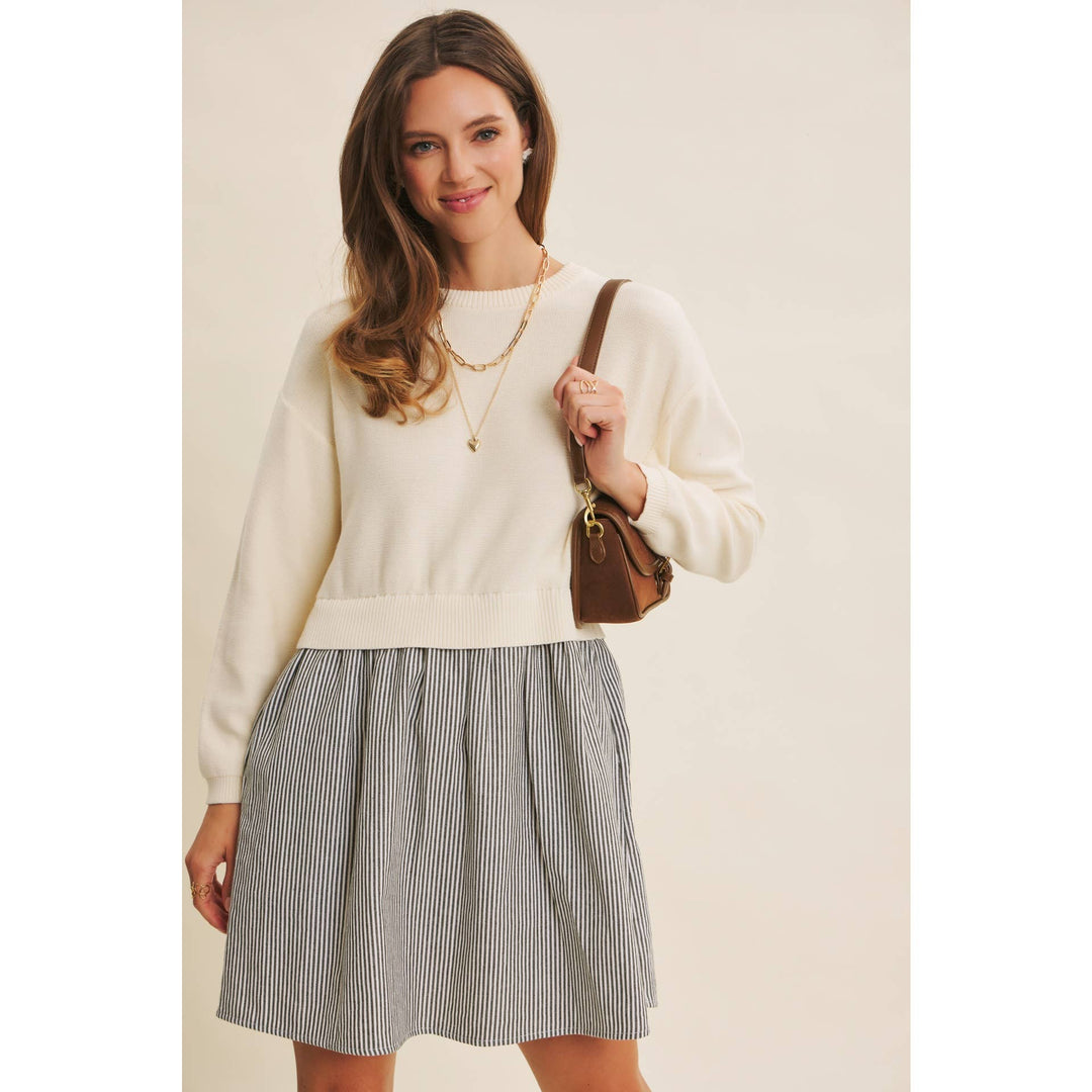 Autumn Bow Back Sweater Dress