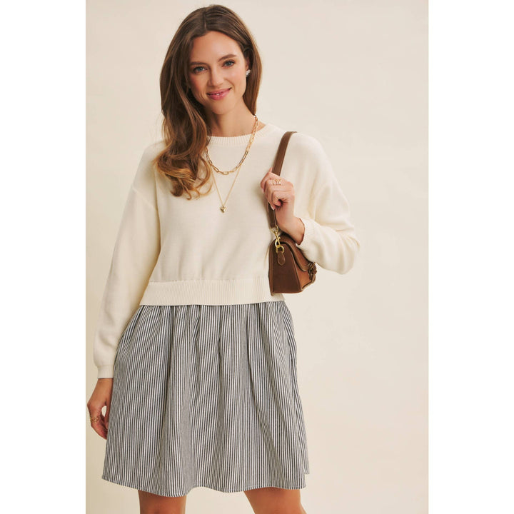 Autumn Bow Back Sweater Dress