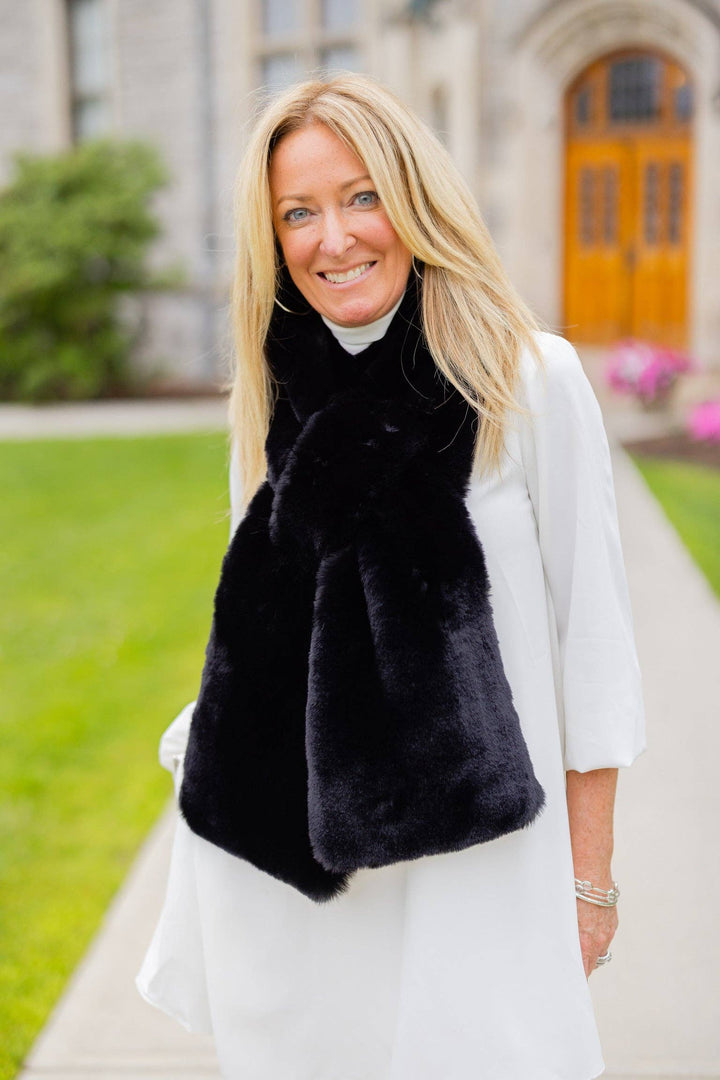 Camelia Fur Wrap Scarf