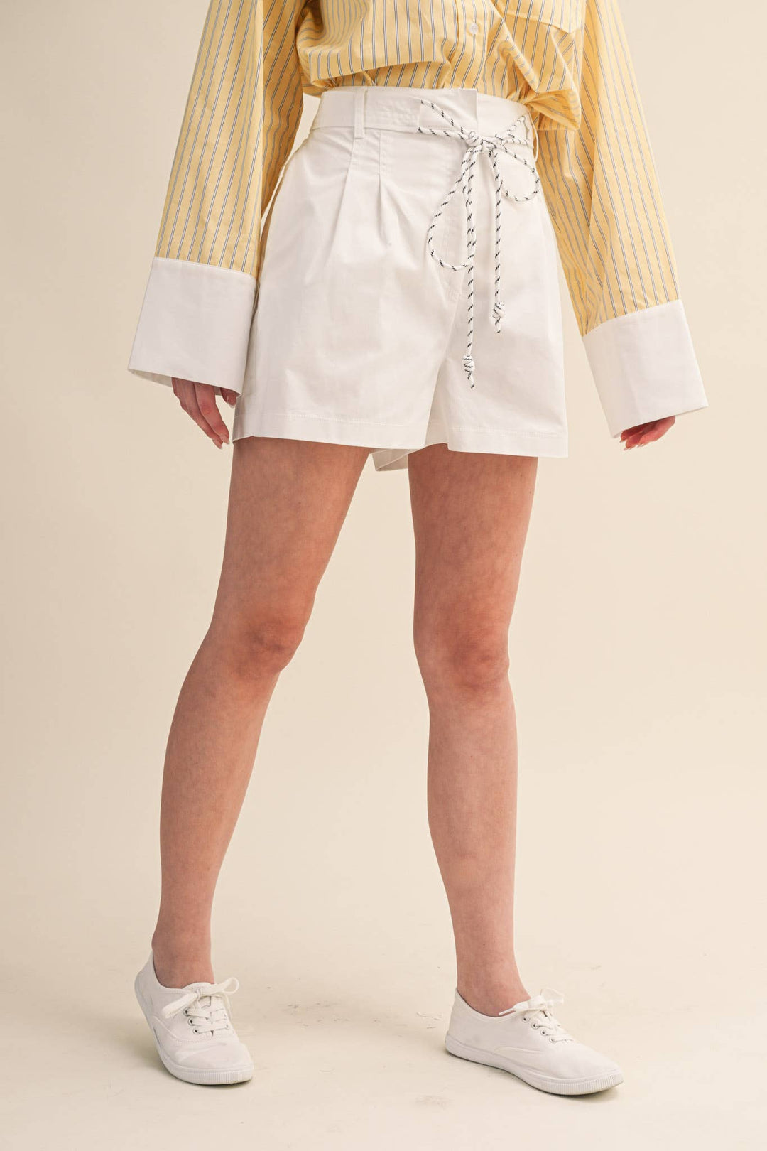 Perry Rope Trim Belt Shorts