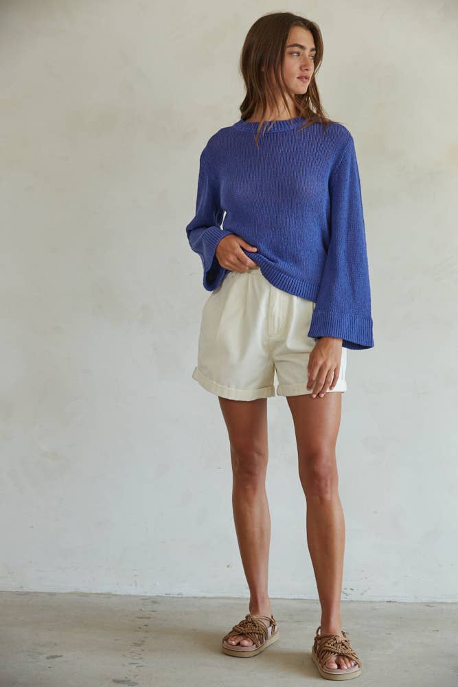 Preston Crew Neck Sweater - Midnight Blue
