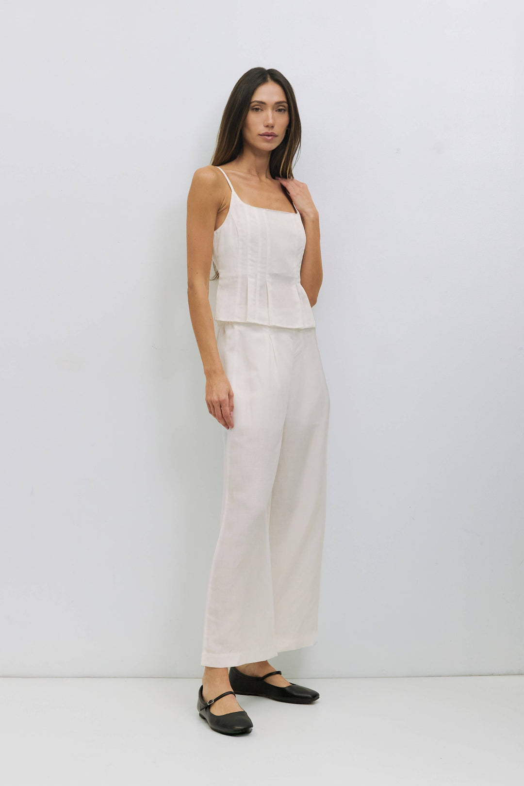 Jocelyn Pleated Linen Tank