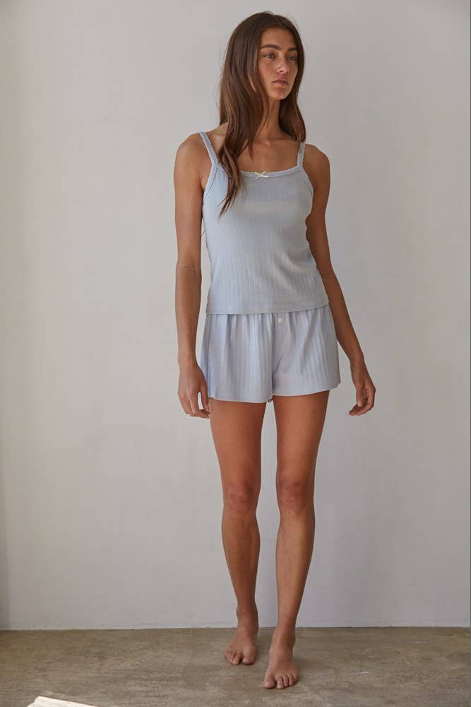 Mona Pointelle Ribbed Shorts