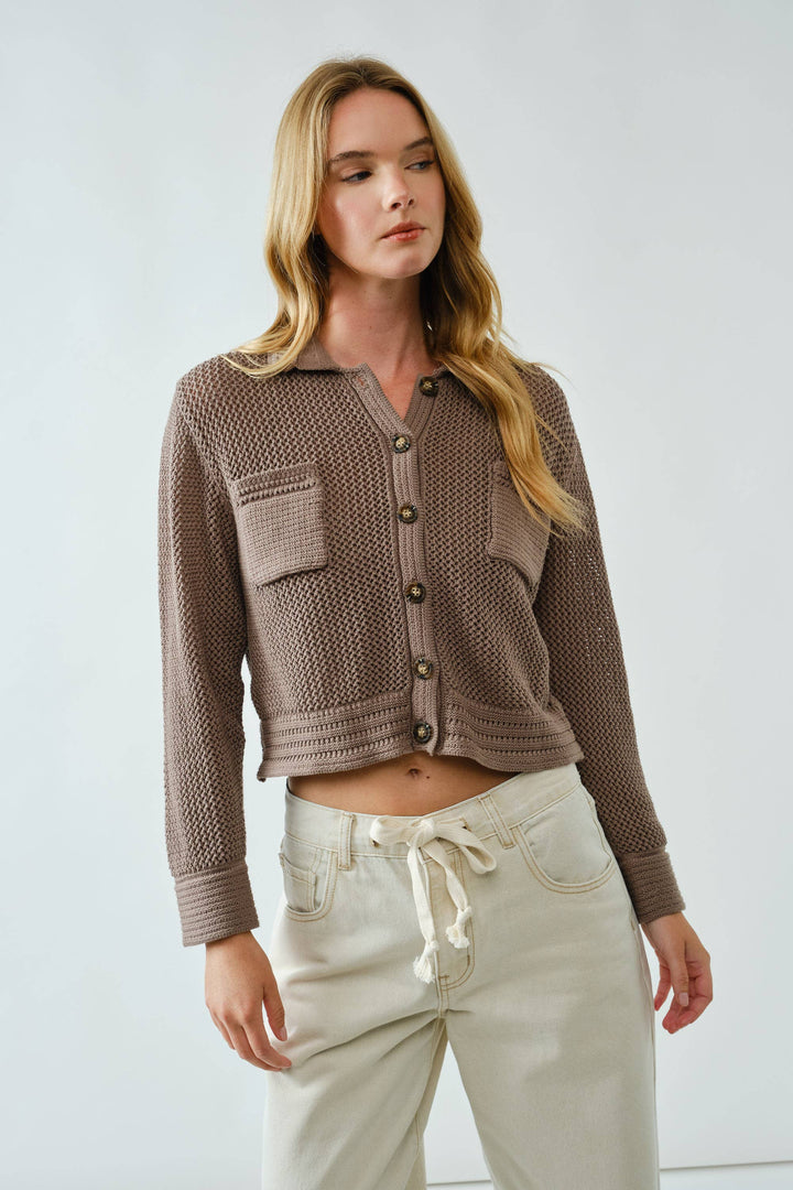 Amber Open Knit Cardigan