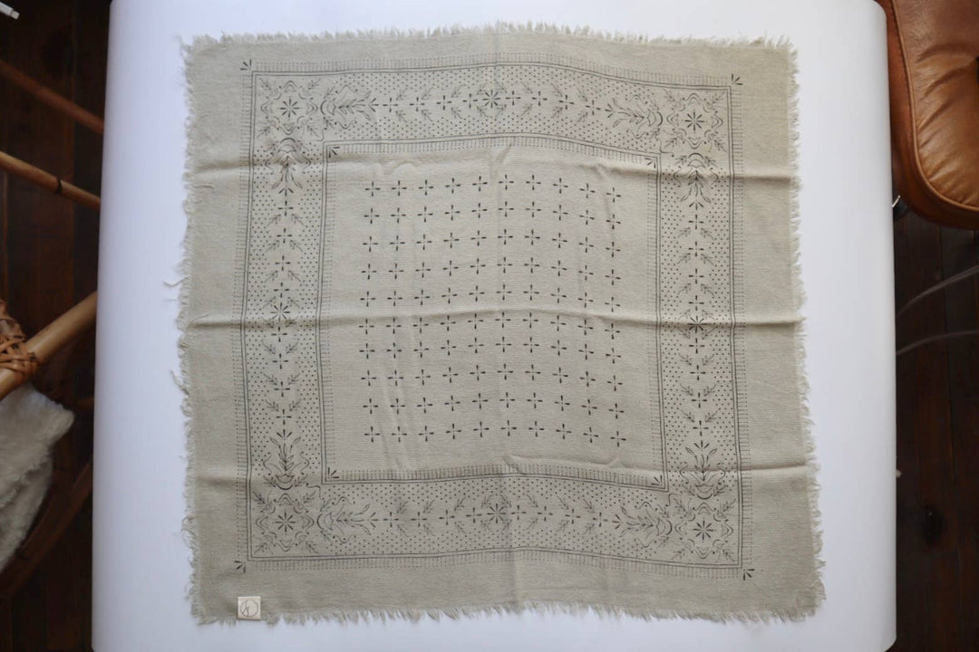 Raw Silk Bandana- Sage Grey