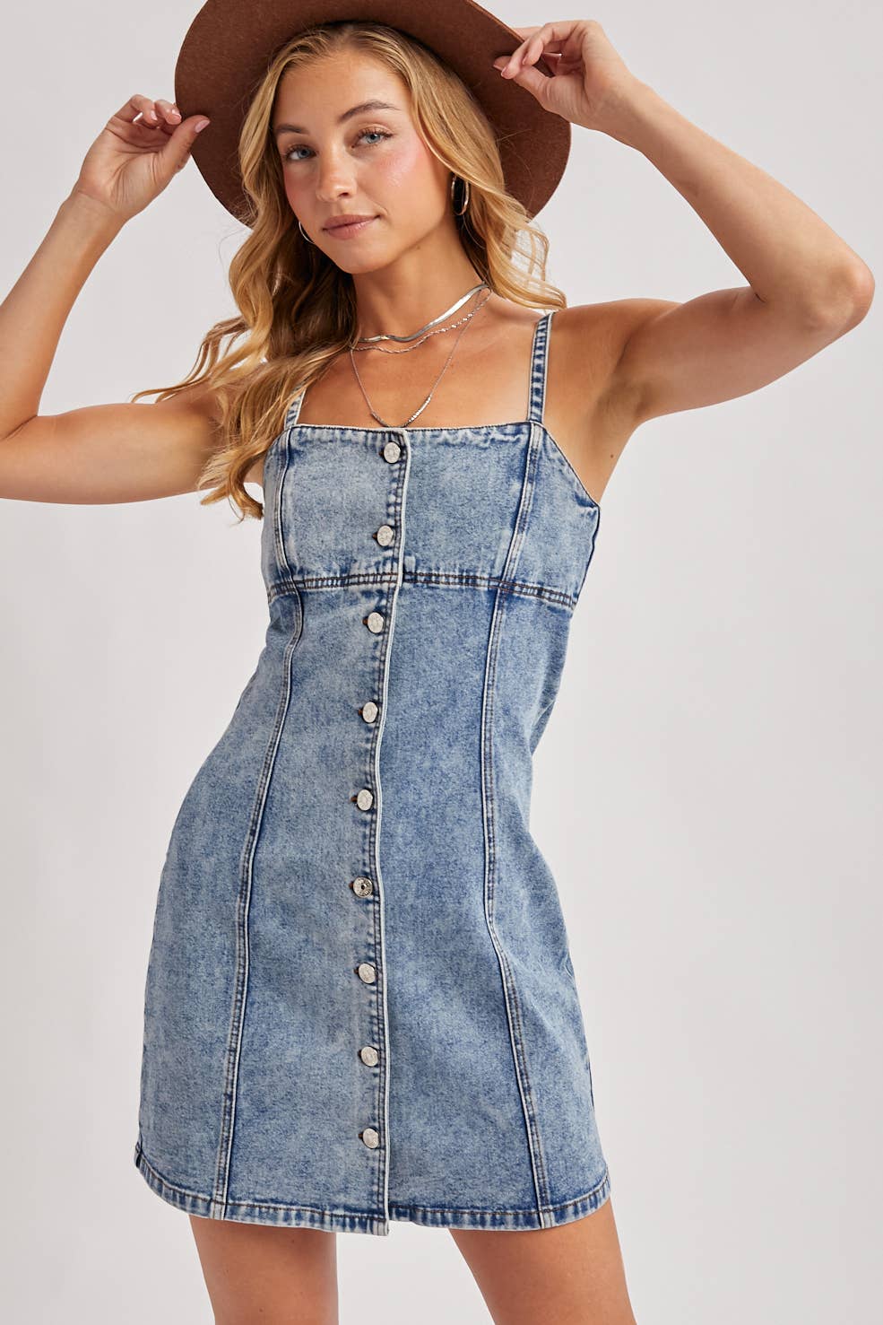 Trina Denim Buttondown Mini Dress