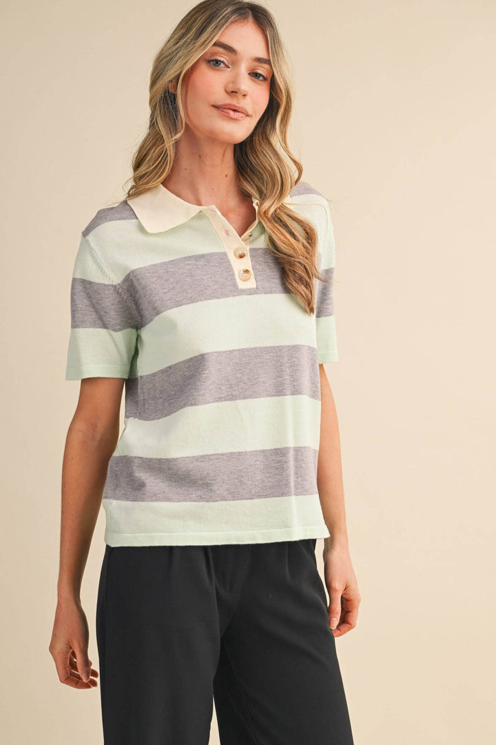Rachel Knit Polo Short Sleeve