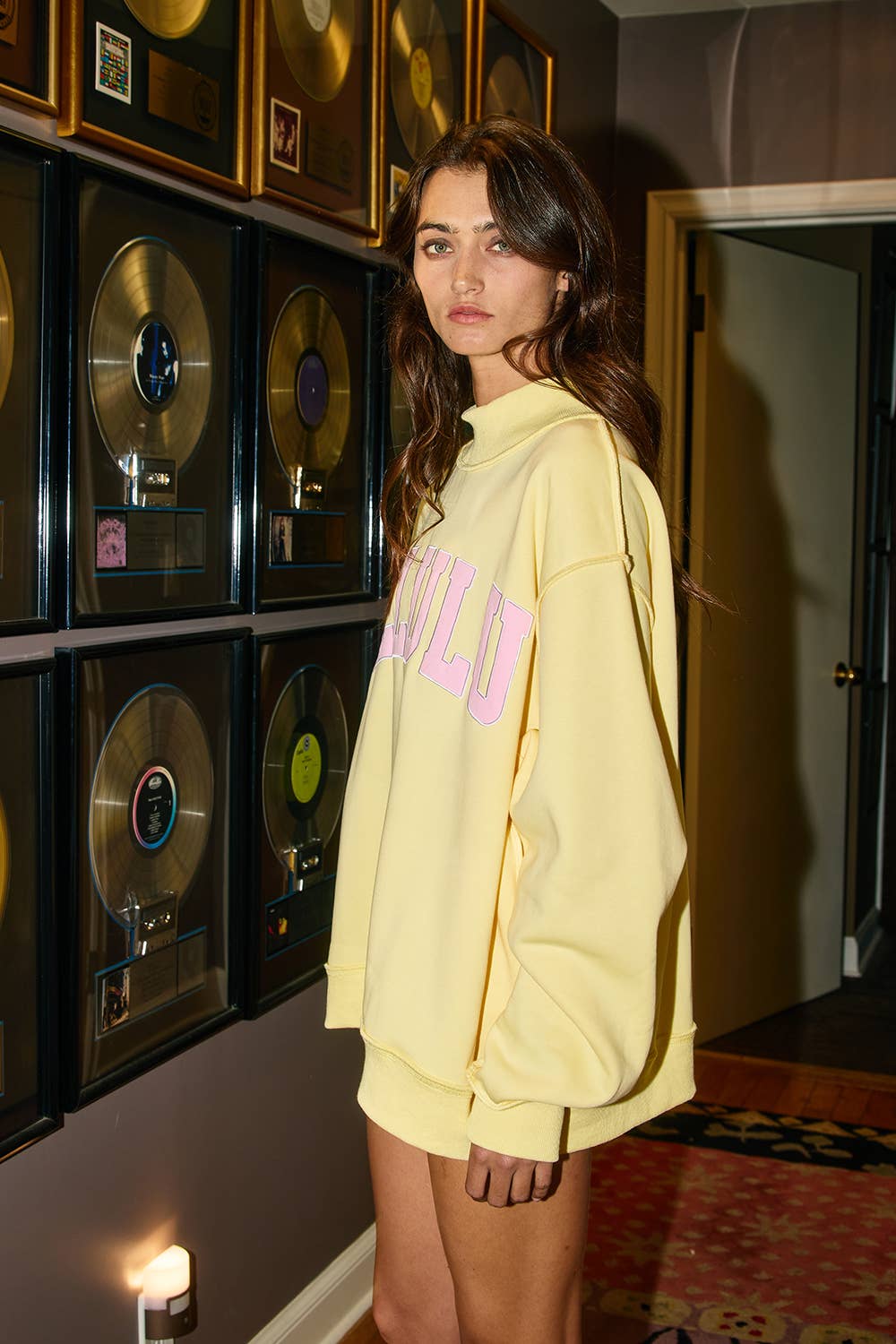 Delulu Embroidered Mockneck Sweatshirt
