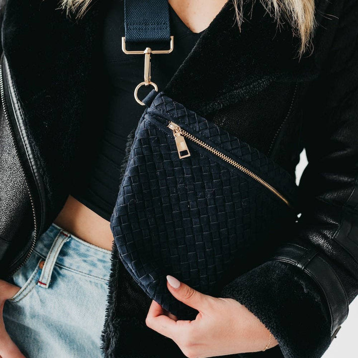 Claire Suede Woven Bag