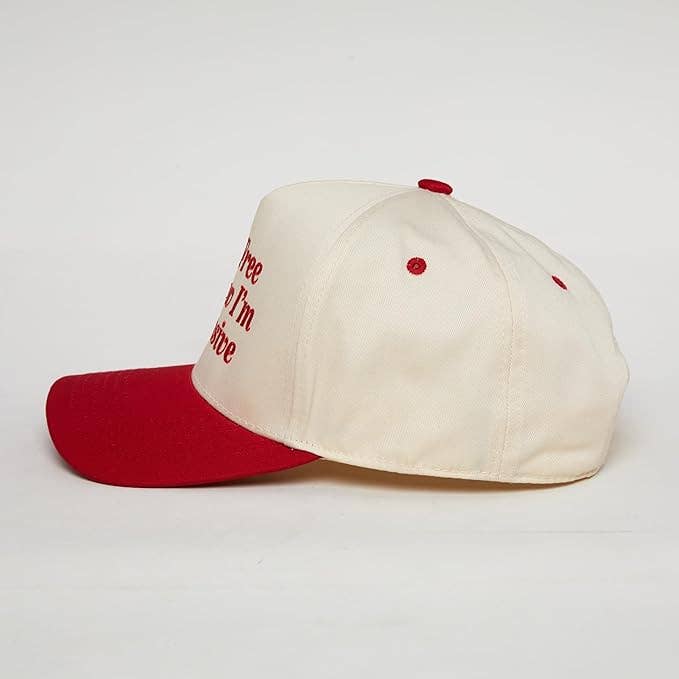 Born Free But Now I'm Expensive Hat - Red/Beige